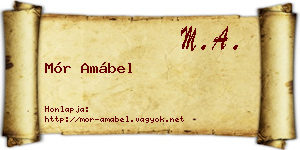 Mór Amábel névjegykártya